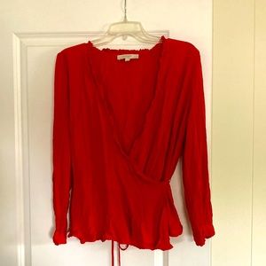 Loft Business Casual Wrap Top L